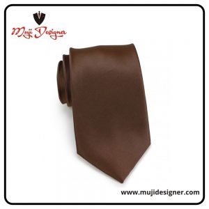 Solid Mens Tie in Chocolate Brown